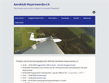 Tablet Screenshot of flugplatz-nardt.de